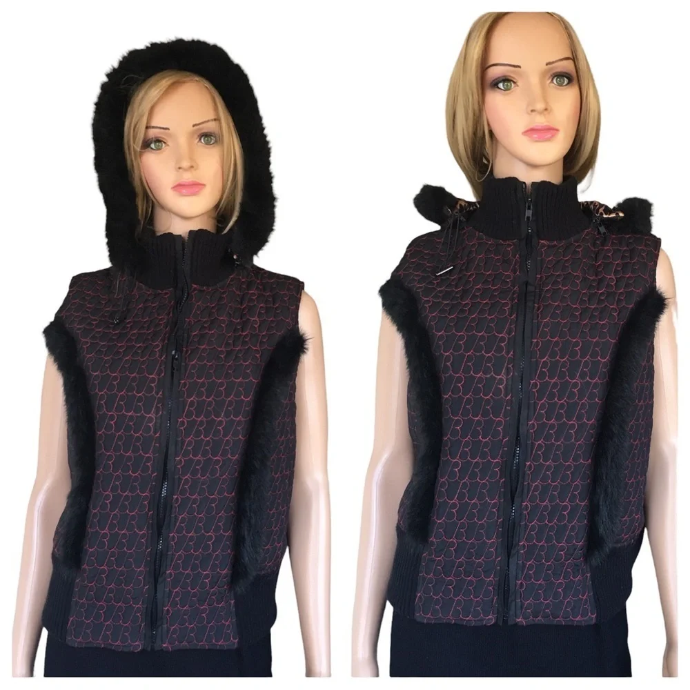 New! BETSEY JOHNSON hooded puffer‎ vest one size